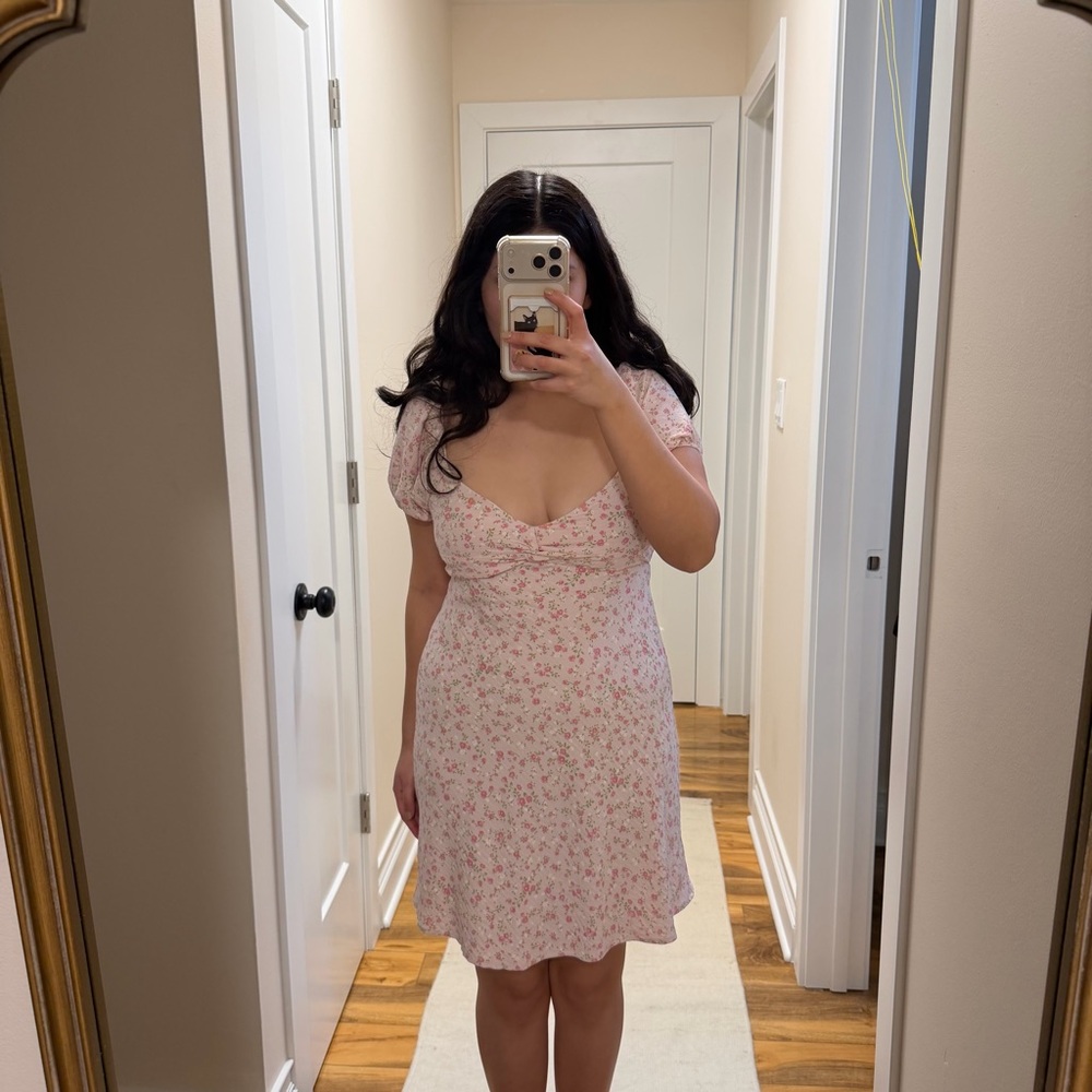 No Boundaries Pink Floral Mini Dress